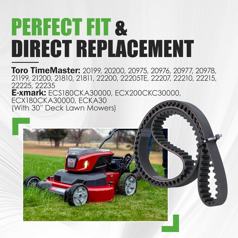 GEATaaT 120-3335 Lawn Mower Belt Fit for Toro Timemaster & Exmark 30" Deck Mowers Replace# 265-610 (3/4" X 44") - Image 3